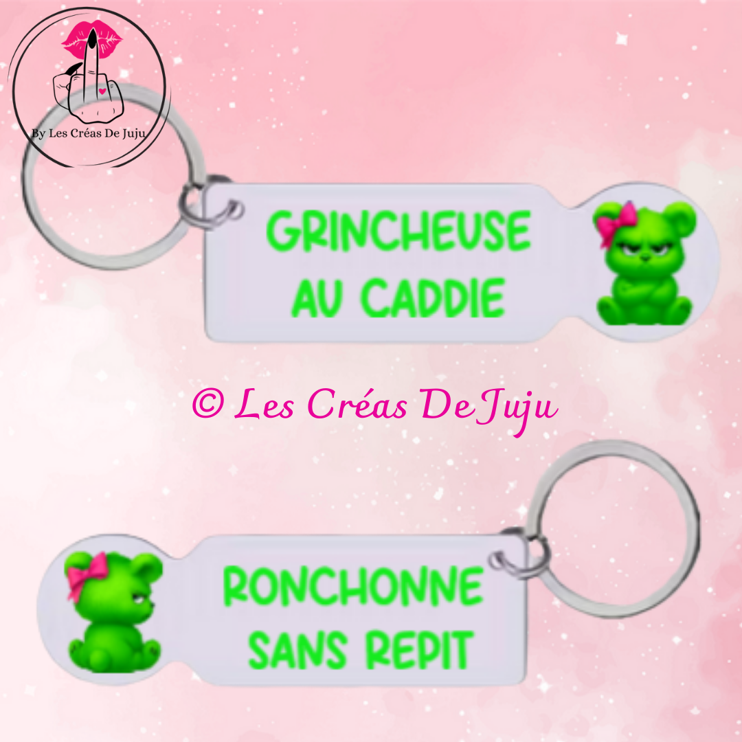 Jeton de caddie grincheuse