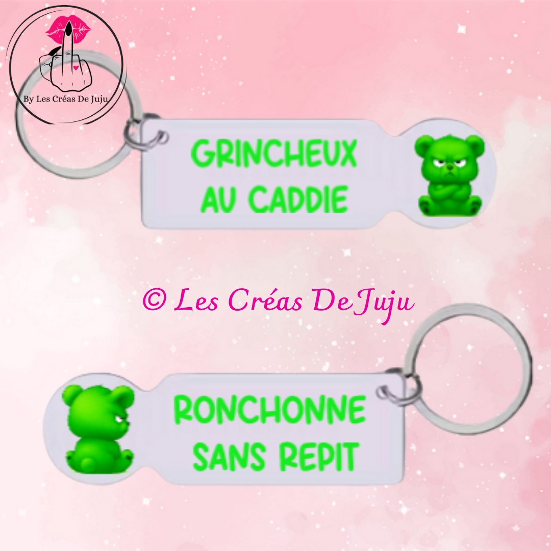 Jeton de caddie grincheux