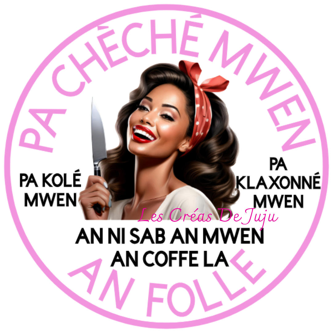 Stickers psychopathe à bord créole