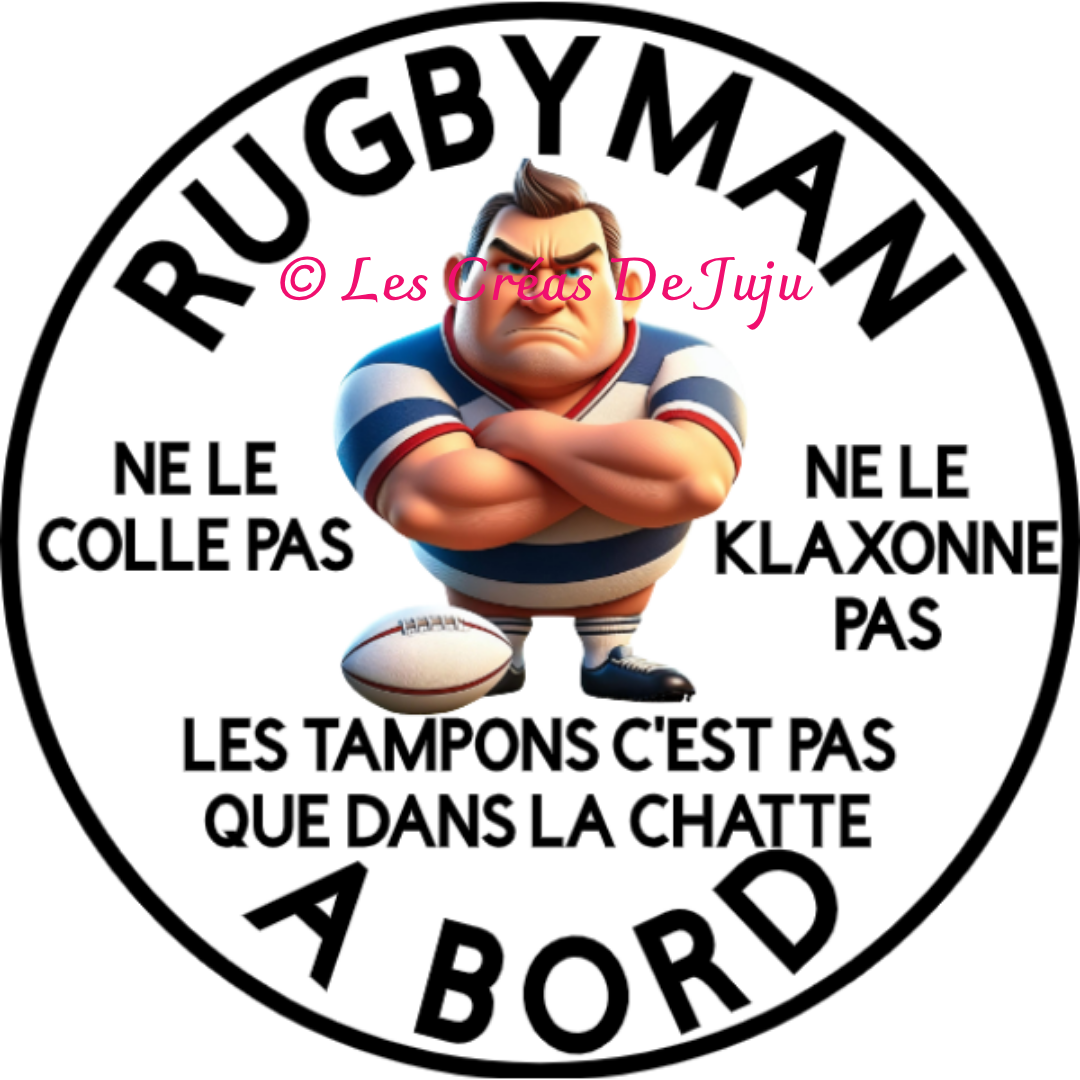 Macaron aimanté rugbyman à bord plusieurs versions