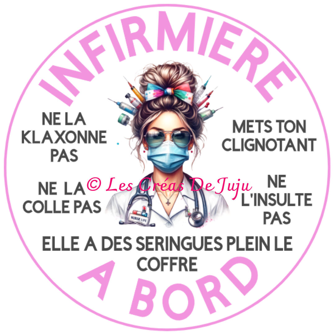 Macaron aimanté infirmière à bord