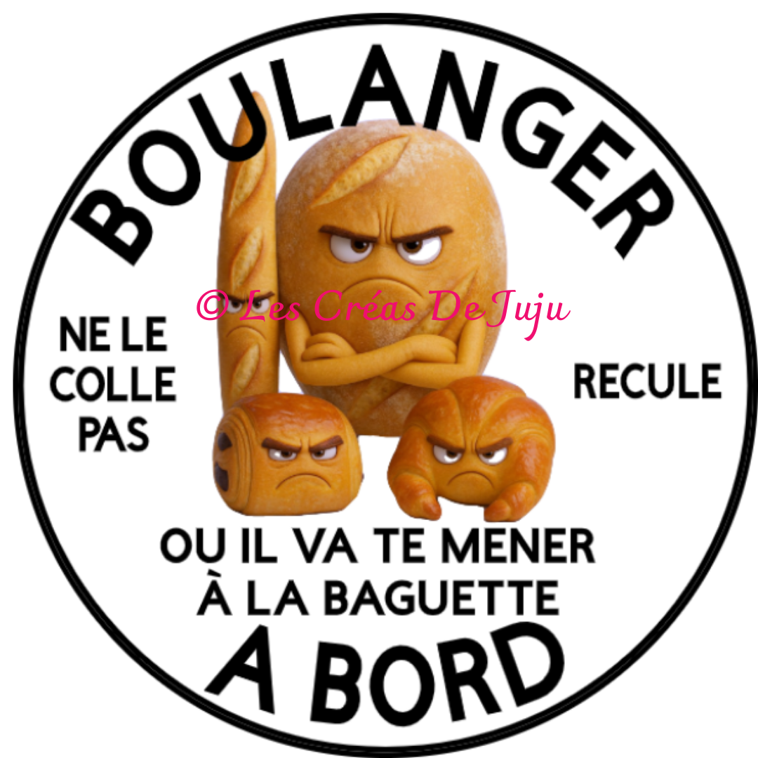 Stickers à coller boulanger à bord