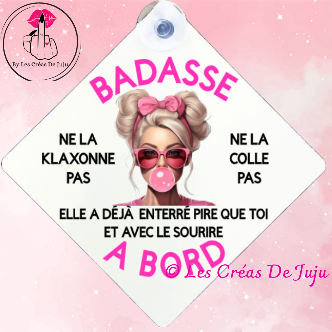 plaque ventouse badasse blonde