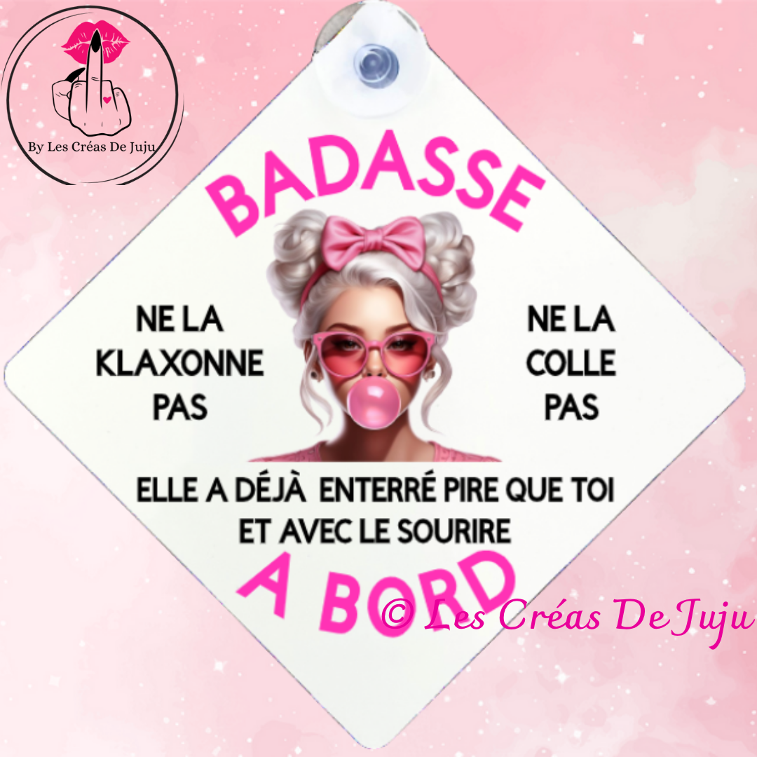 Plaque ventouse badasse brune, blonde, rousse....