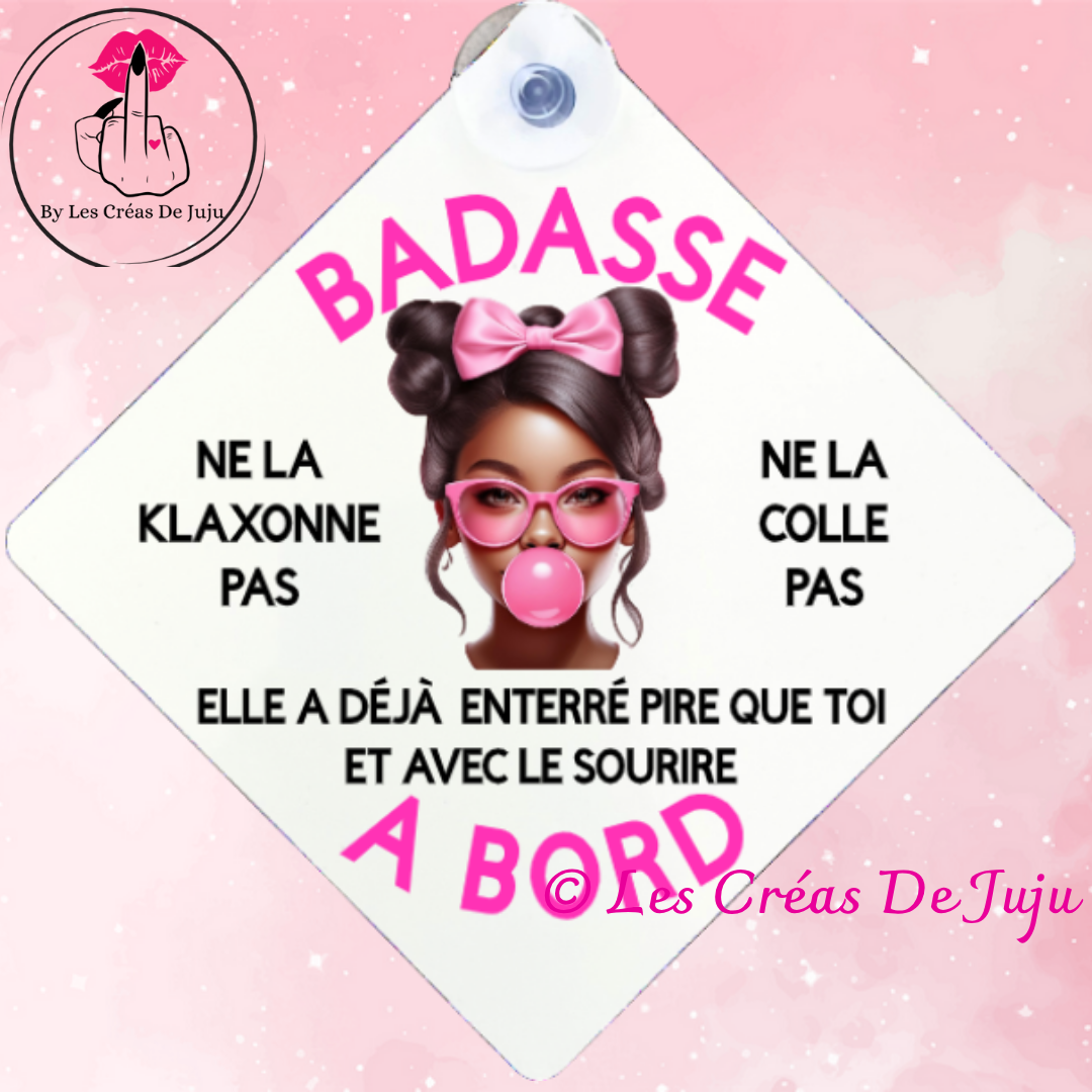 Plaque ventouse badasse brune, blonde, rousse....