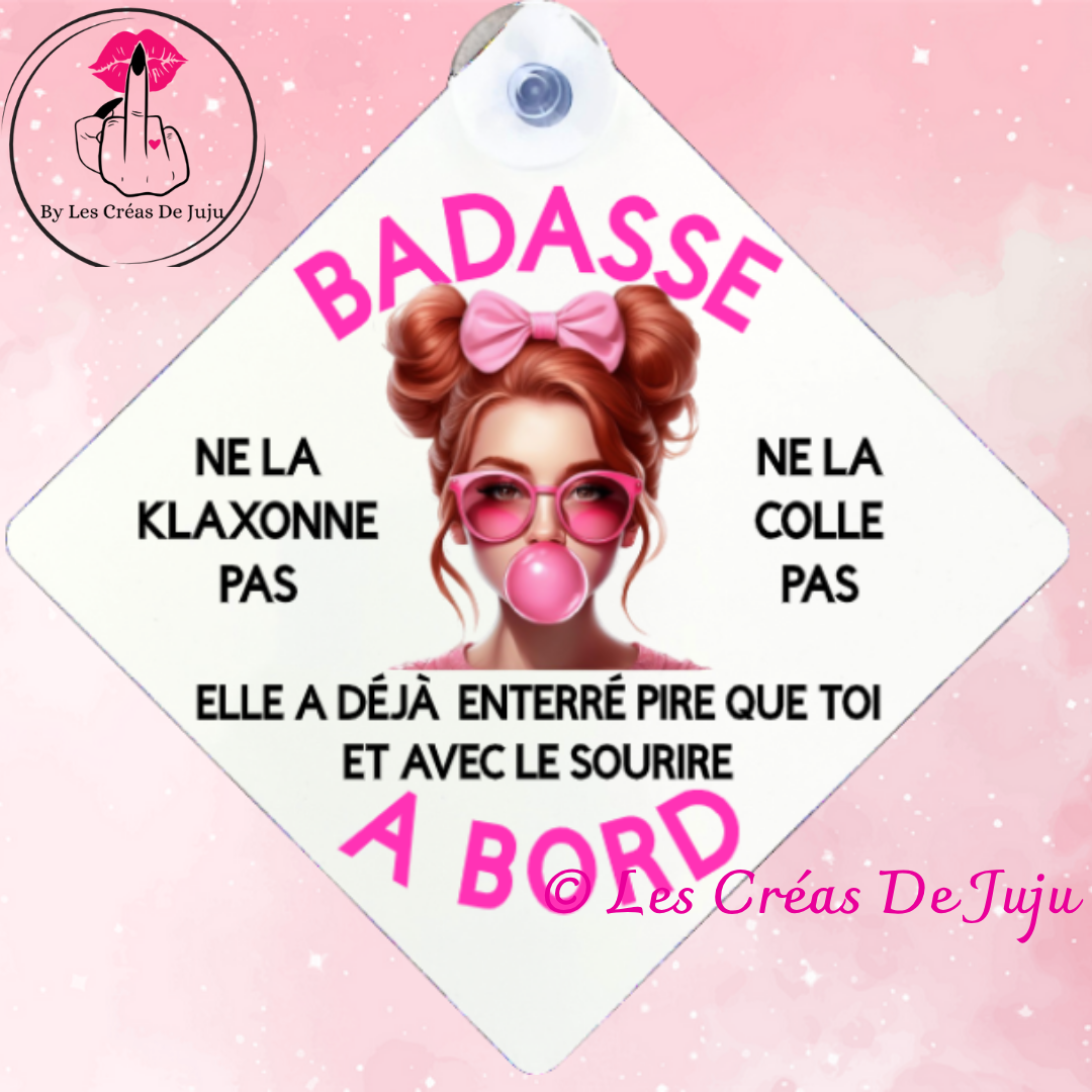 Plaque ventouse badasse brune, blonde, rousse....