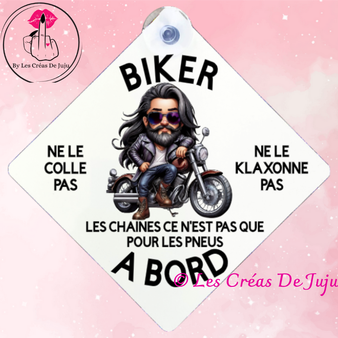 Plaque ventouse biker à bord