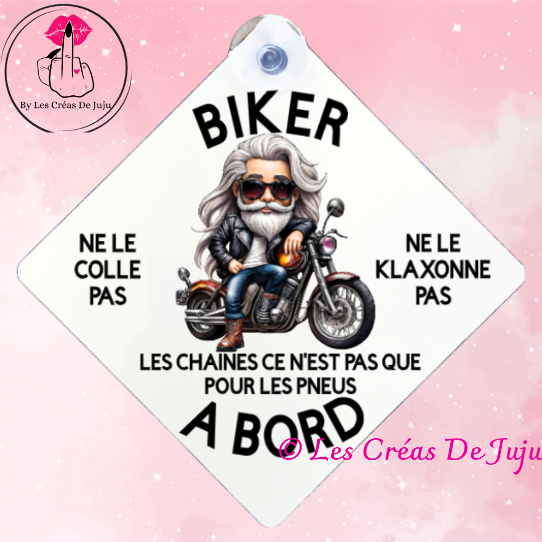Plaque ventouse biker à bord