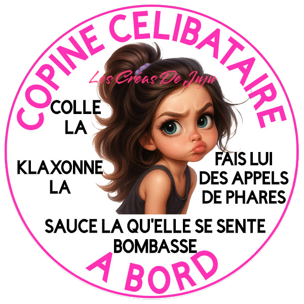 Macaron aimanté copine célibataire à bord brune