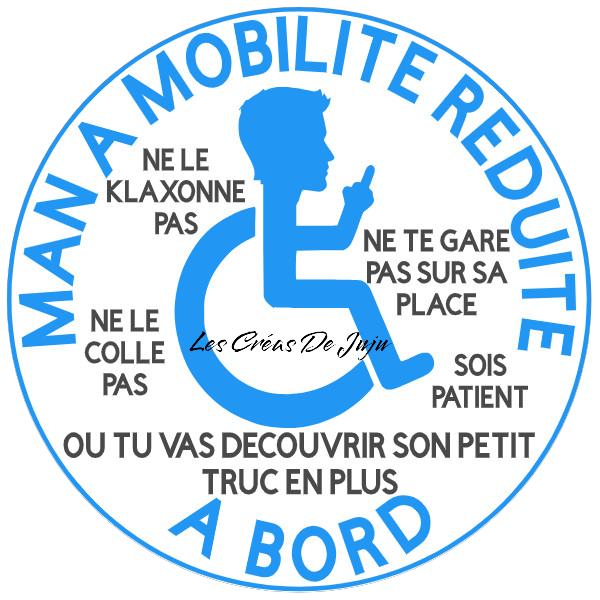 Stickers personne à mobilité reduite version man