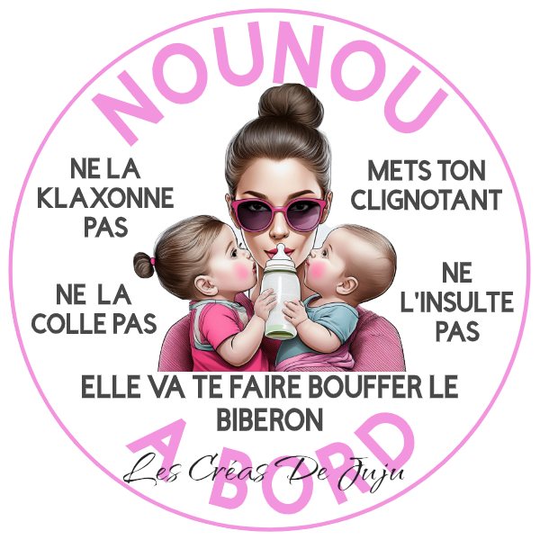 Stickers nounou à bord