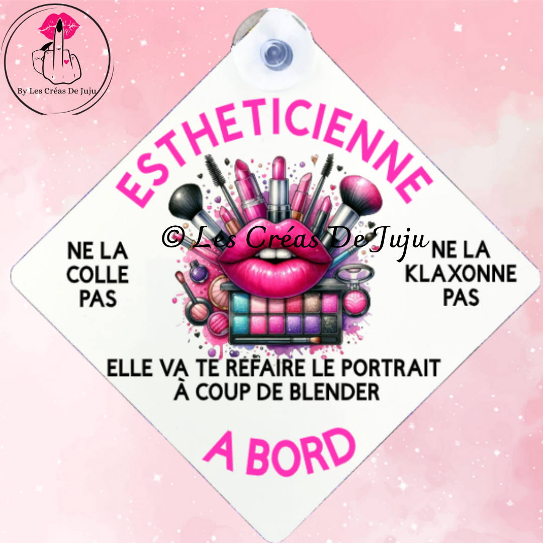 Plaque ventouse estheticienne à bord