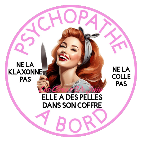 Macaron aimanté psychopathe à bord rousse
