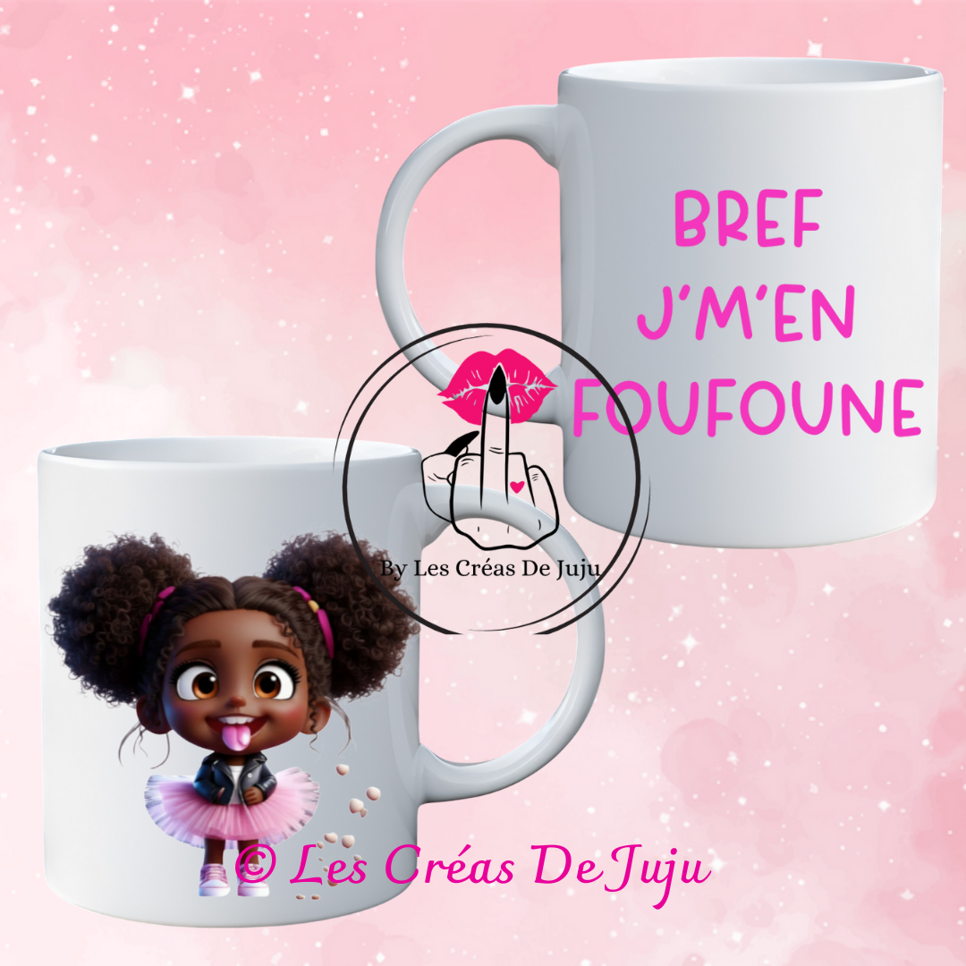 Mug humour "bref, j'men foufoune" - Les Créas de Juju - photo 4