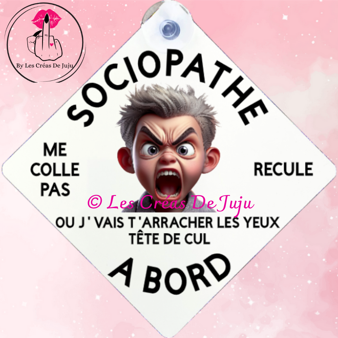 Plaque ventouse sociopathe à bord