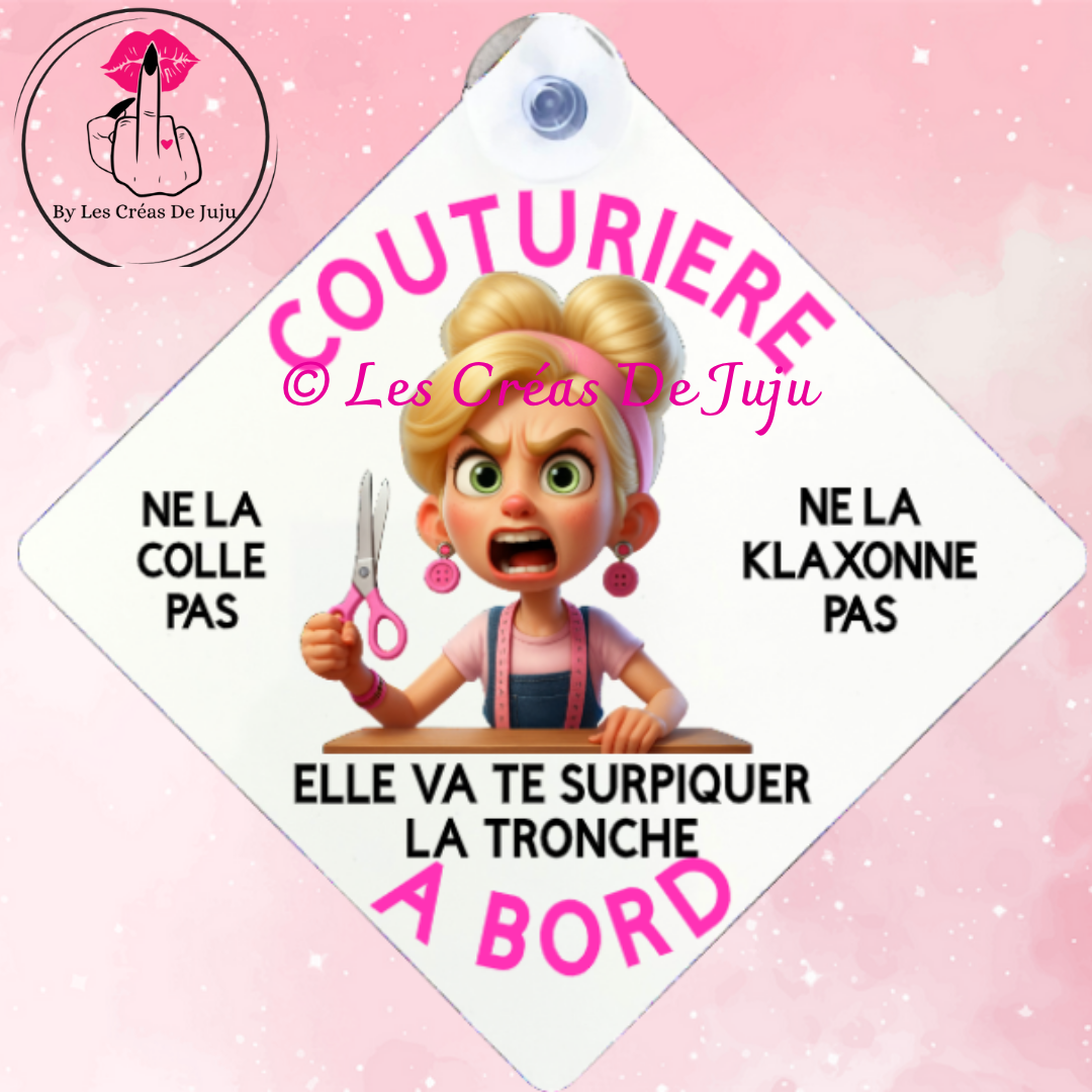 Plaque ventouse couturière à bord blonde ou brune