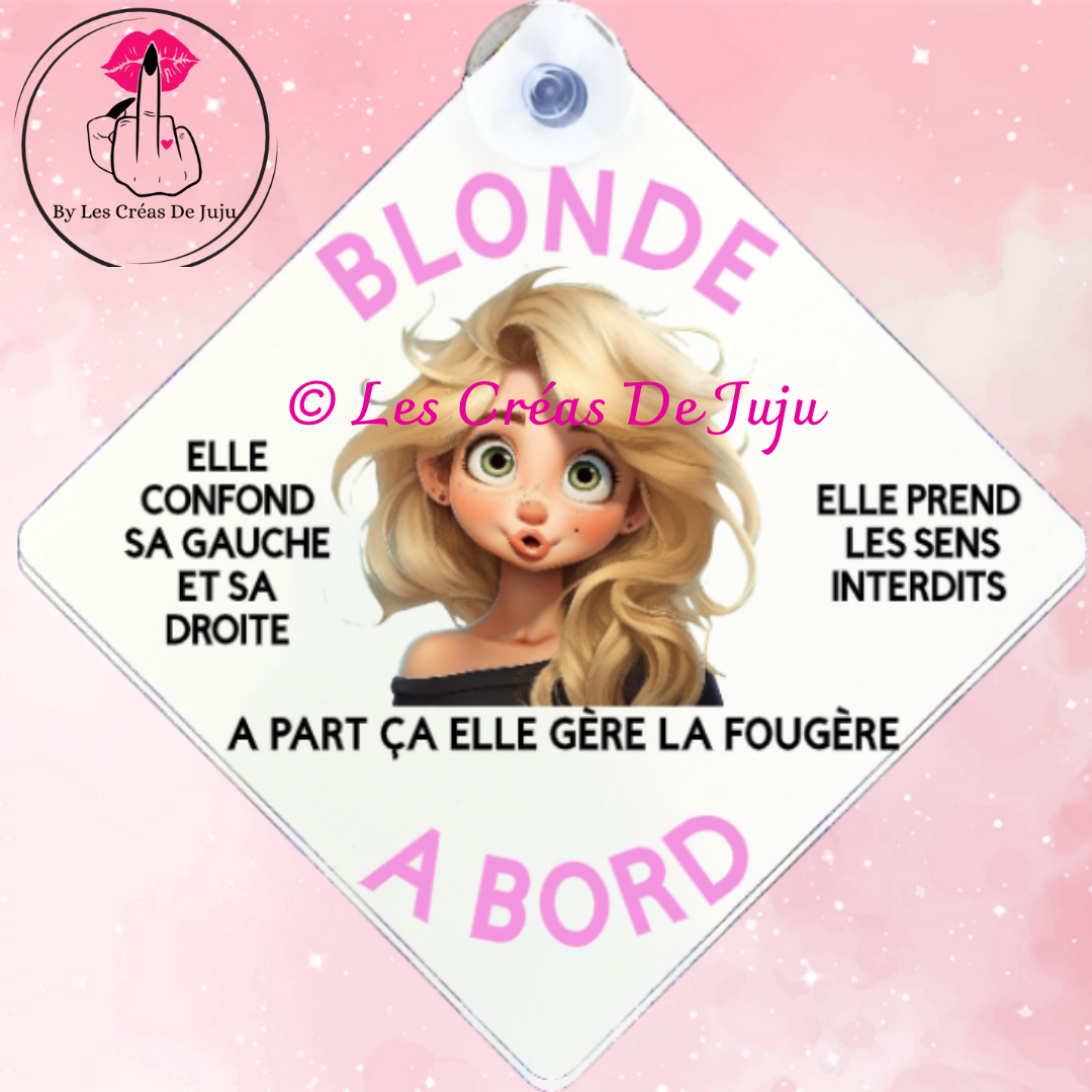 Plaque ventouse blonde à bord
