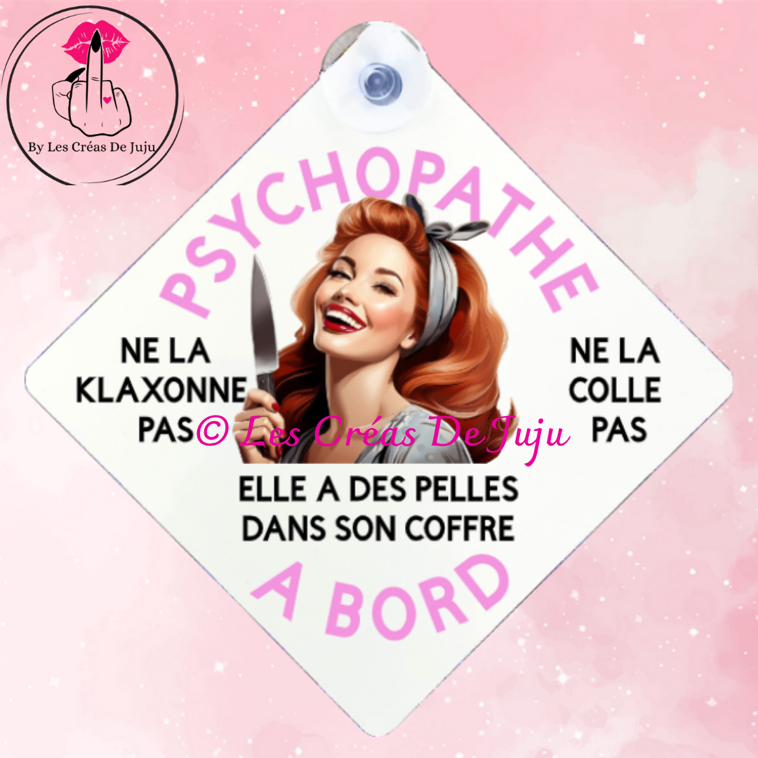 Plaque ventouse psychopathe à bord plusieurs versions
