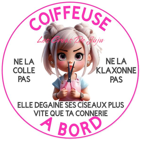 Stickers coiffeuse à bord