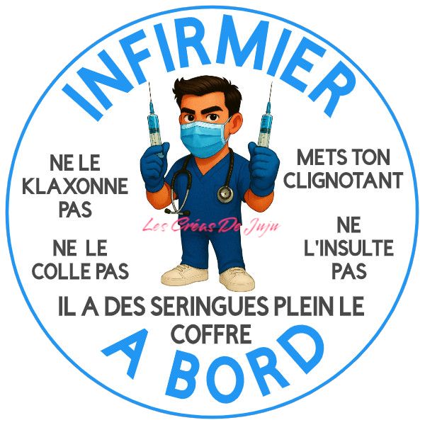 Stickers infirmier à bord