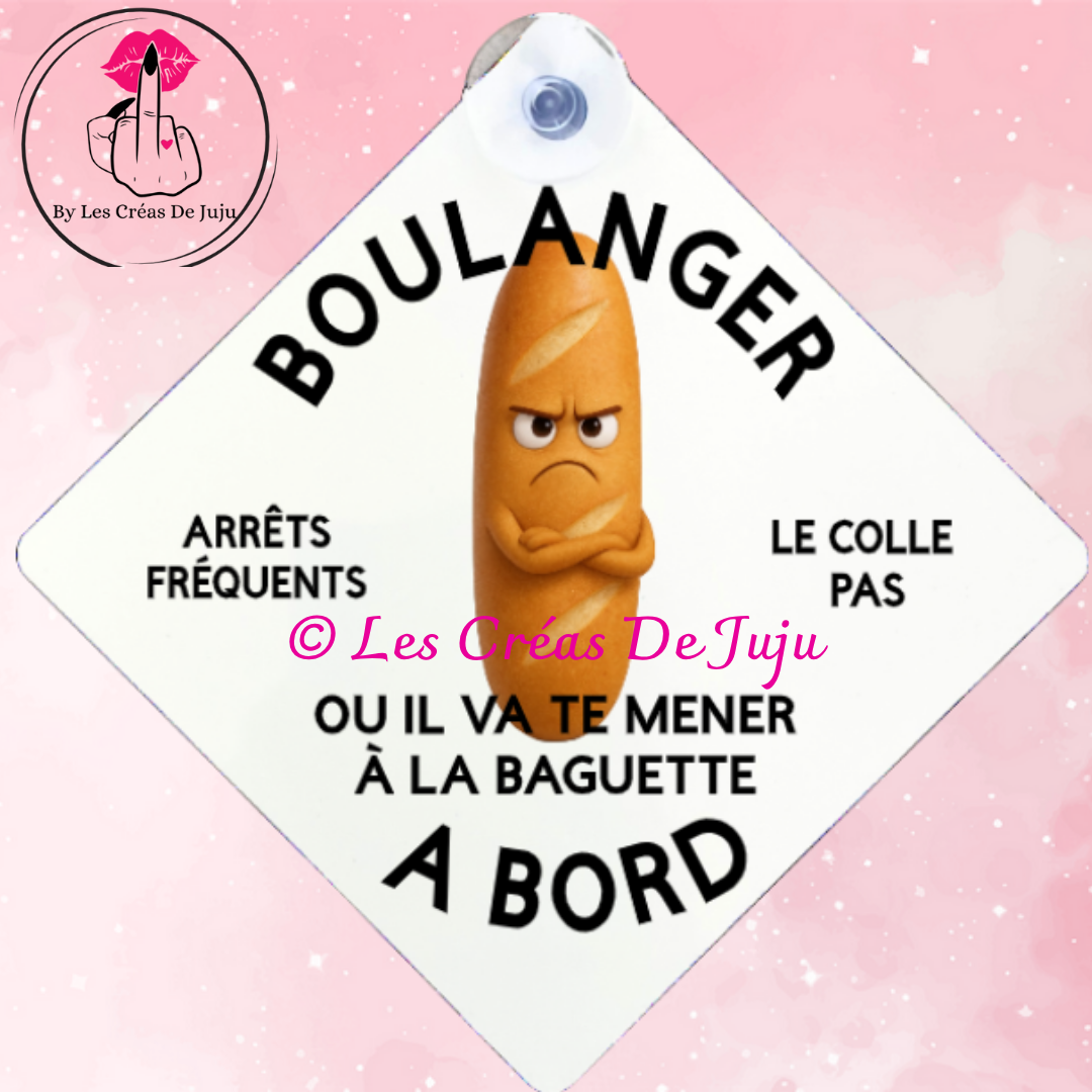 Plaque ventouse boulanger à bord diverses versions