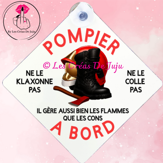 Plaque ventouse pompier à bord version masculine plusieurs versions