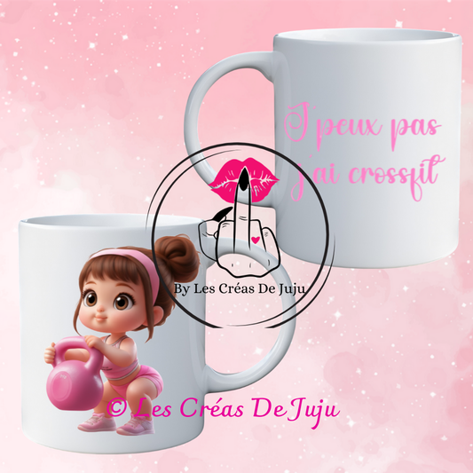 Mug j'peux pas j'ai crossfit plusieurs versions