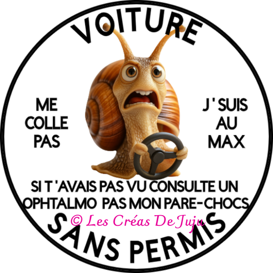 Stickers à coller pour voiture sans permis version noire