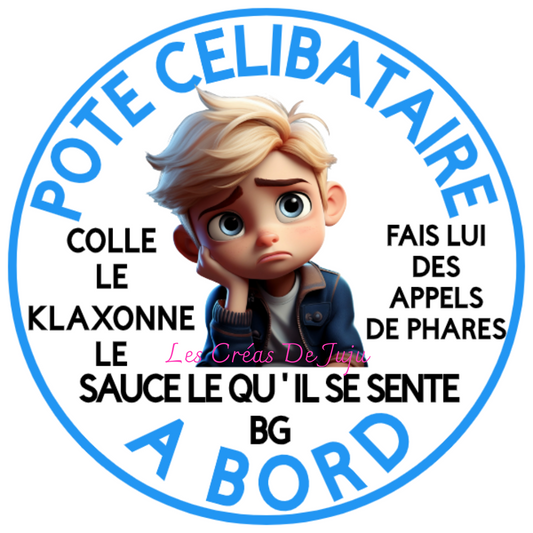 Macaron aimanté pote célibataire à bord blond
