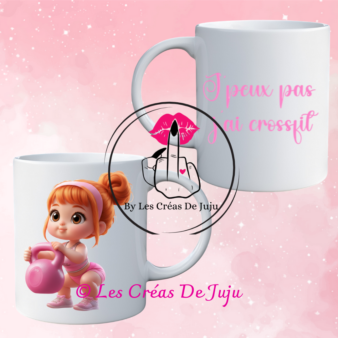 Mug j'peux pas j'ai crossfit plusieurs versions