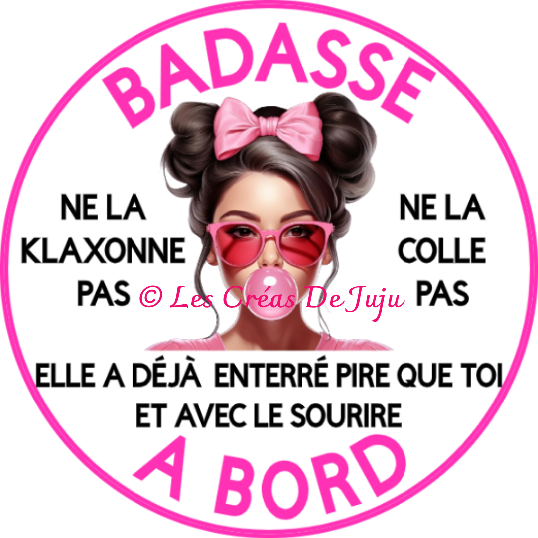 Macaron aimanté badasse à bord brune, blonde, rousse, peau noire