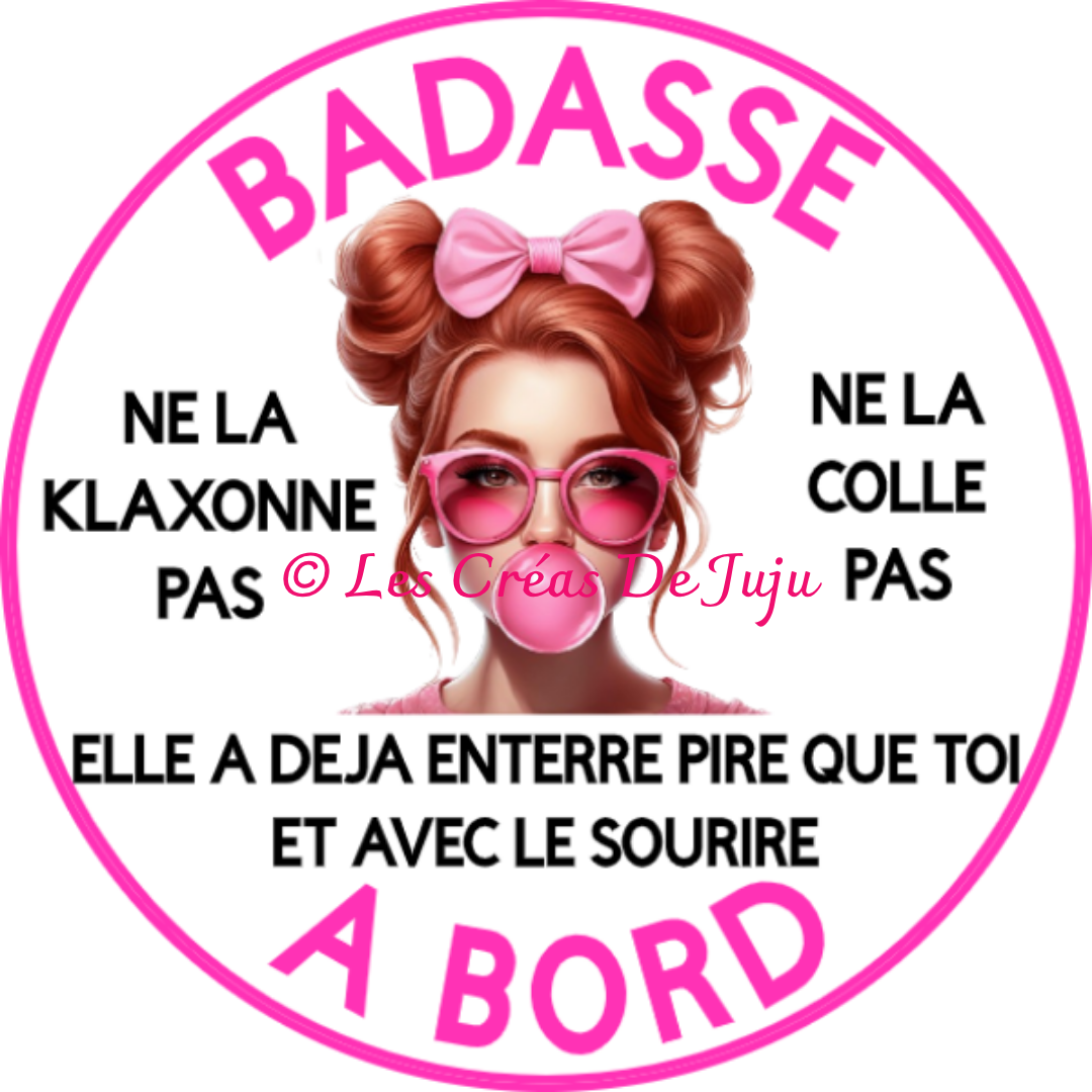 Macaron aimanté badasse à bord brune, blonde, rousse, peau noire