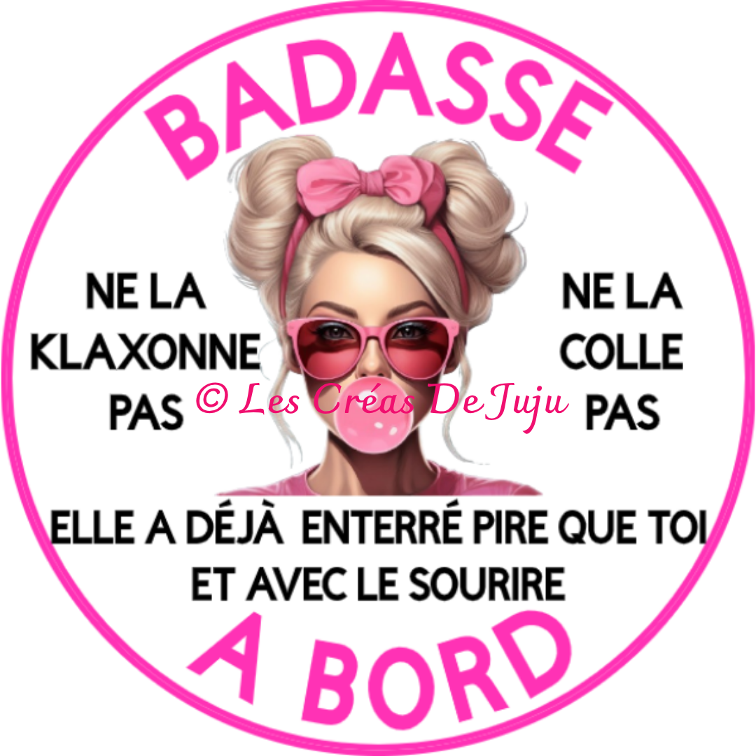 Macaron aimanté badasse à bord brune, blonde, rousse, peau noire