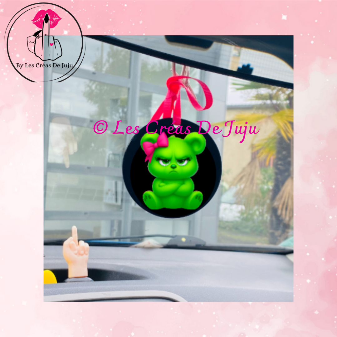 Suspension pour rétro ou en porte clef grincheuse