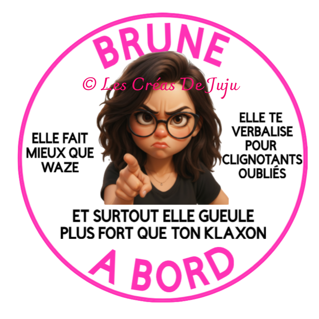 Stickers à coller brune à bord