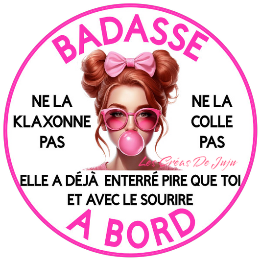 Macaron aimanté badasse à bord rousse