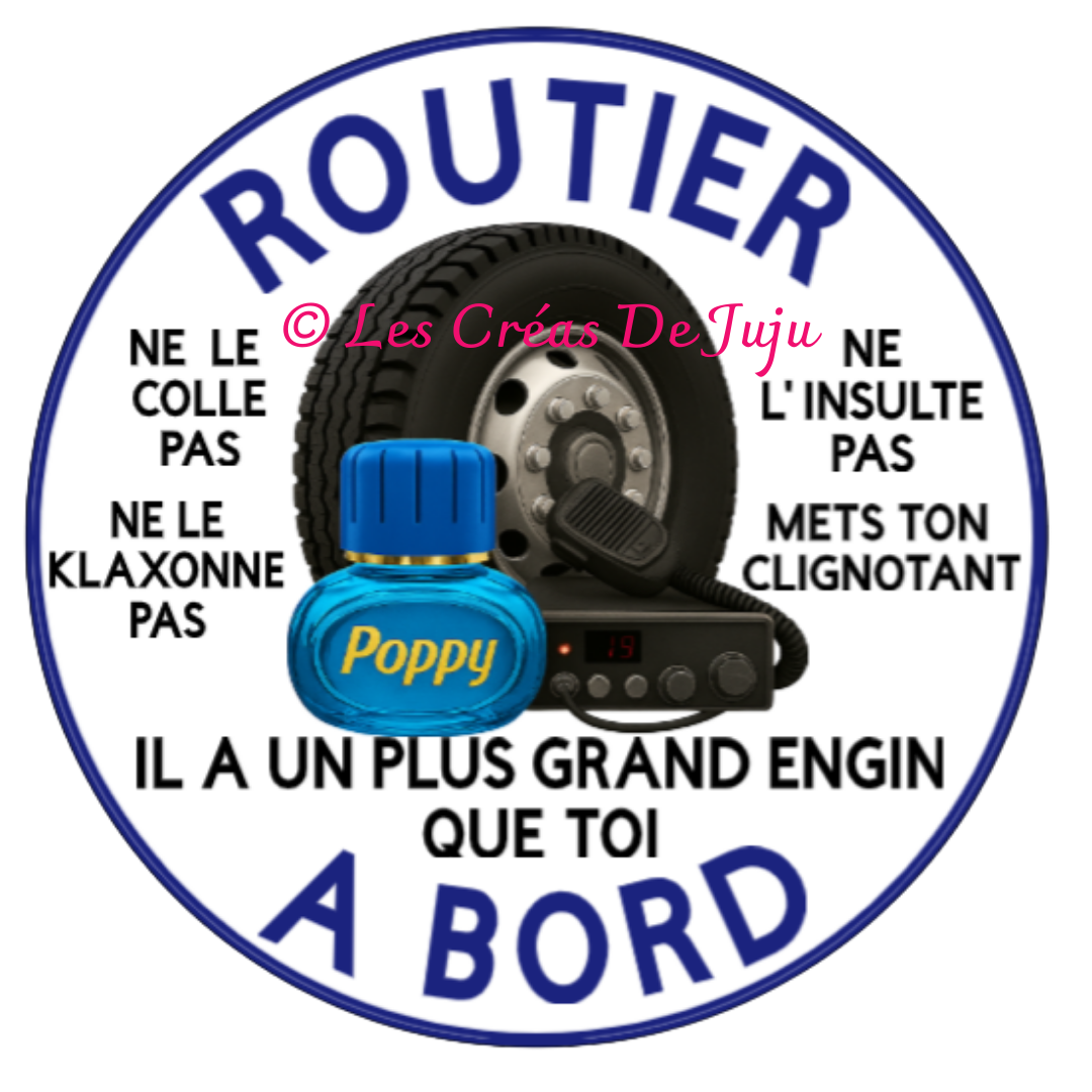 Macaron aimanté routier à bord