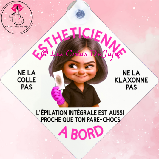 Plaque ventouse estheticienne à bord