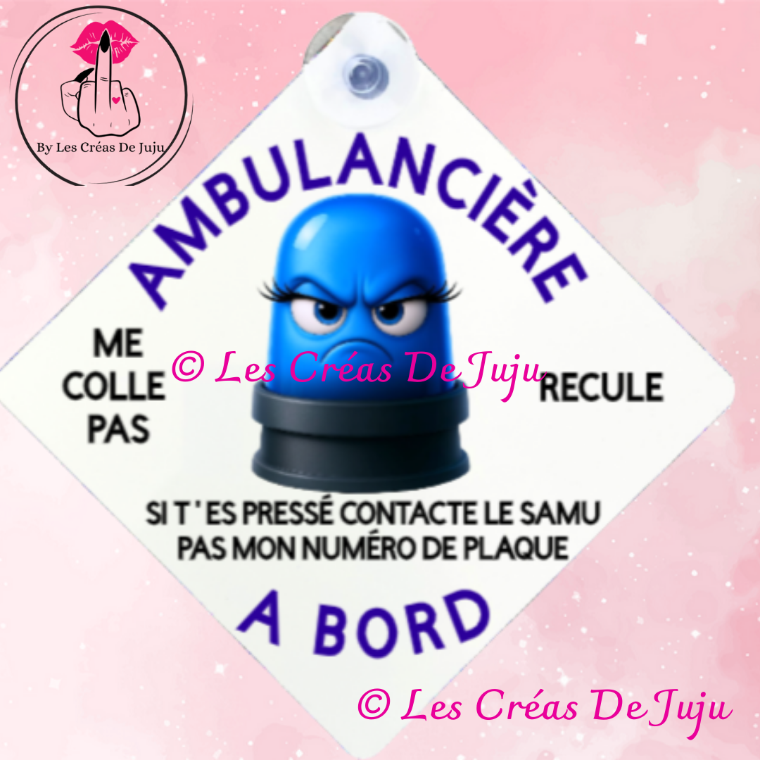 Plaque ventouse ambulanciere à bord