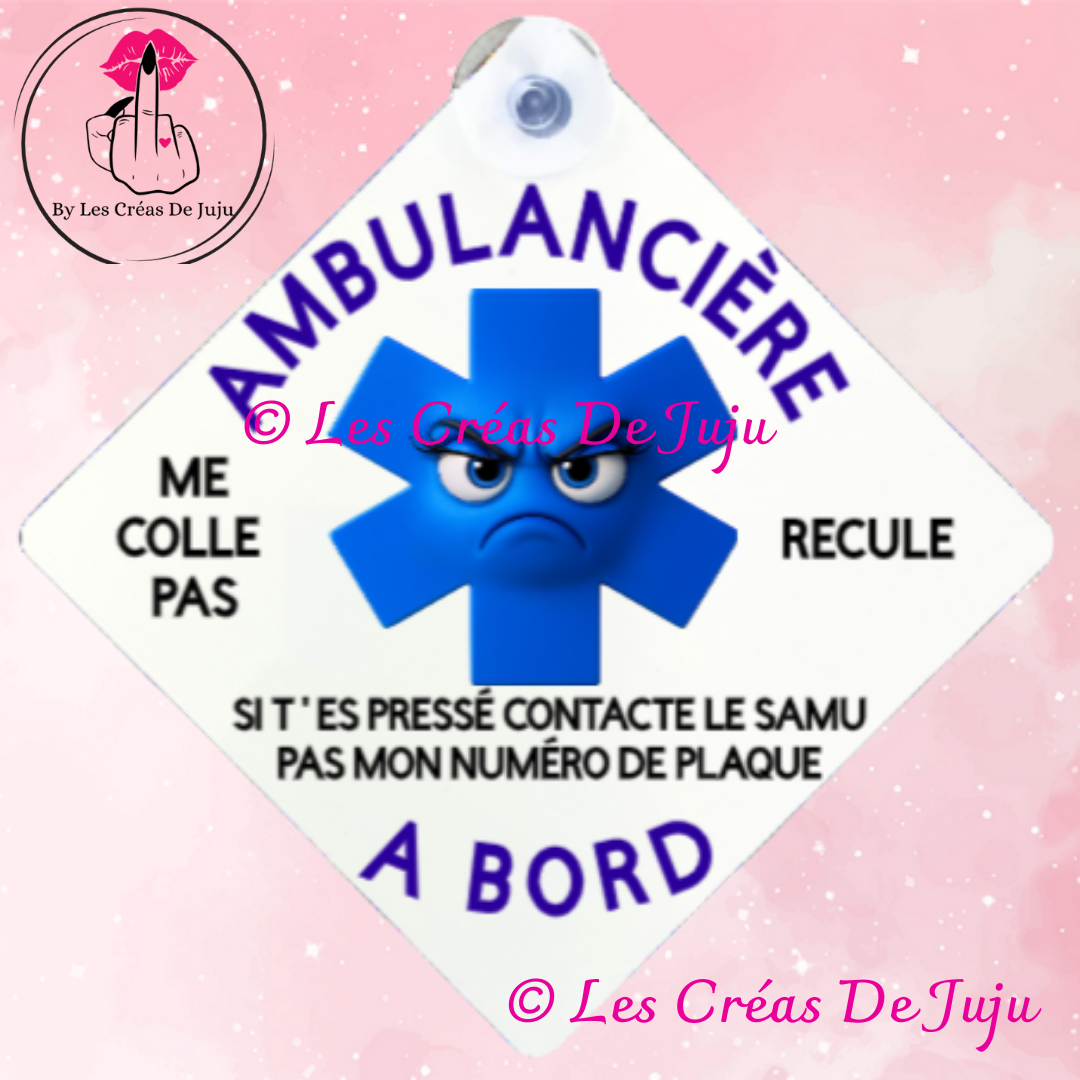 Plaque ventouse ambulanciere à bord