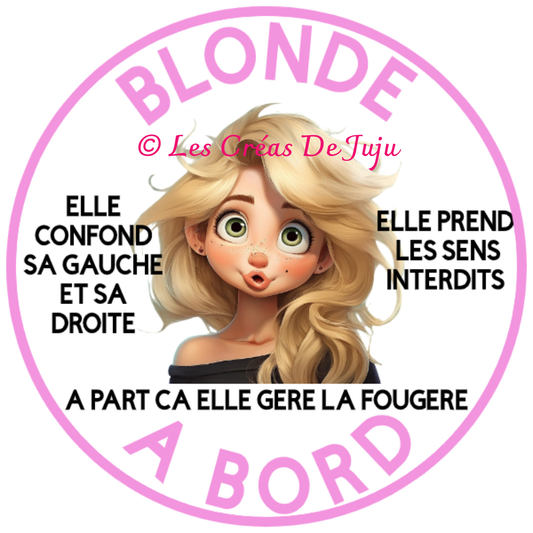 Macaron aimanté blonde à bord