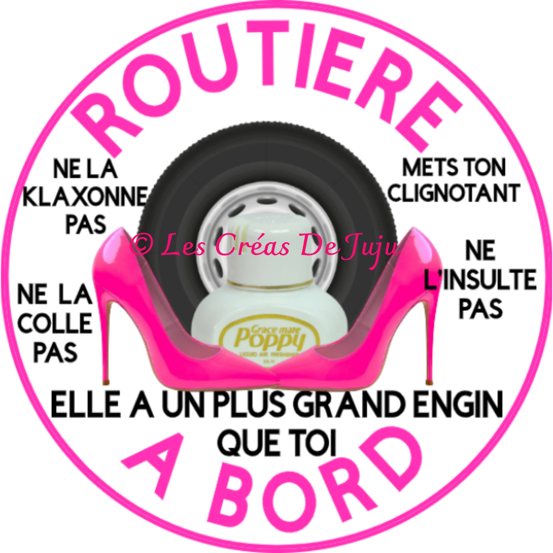 Macaron aimanté routière à bord