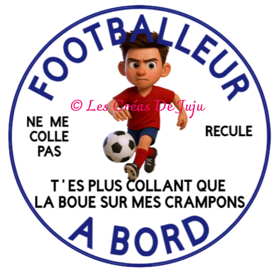 Stickers à coller footballeur à bord