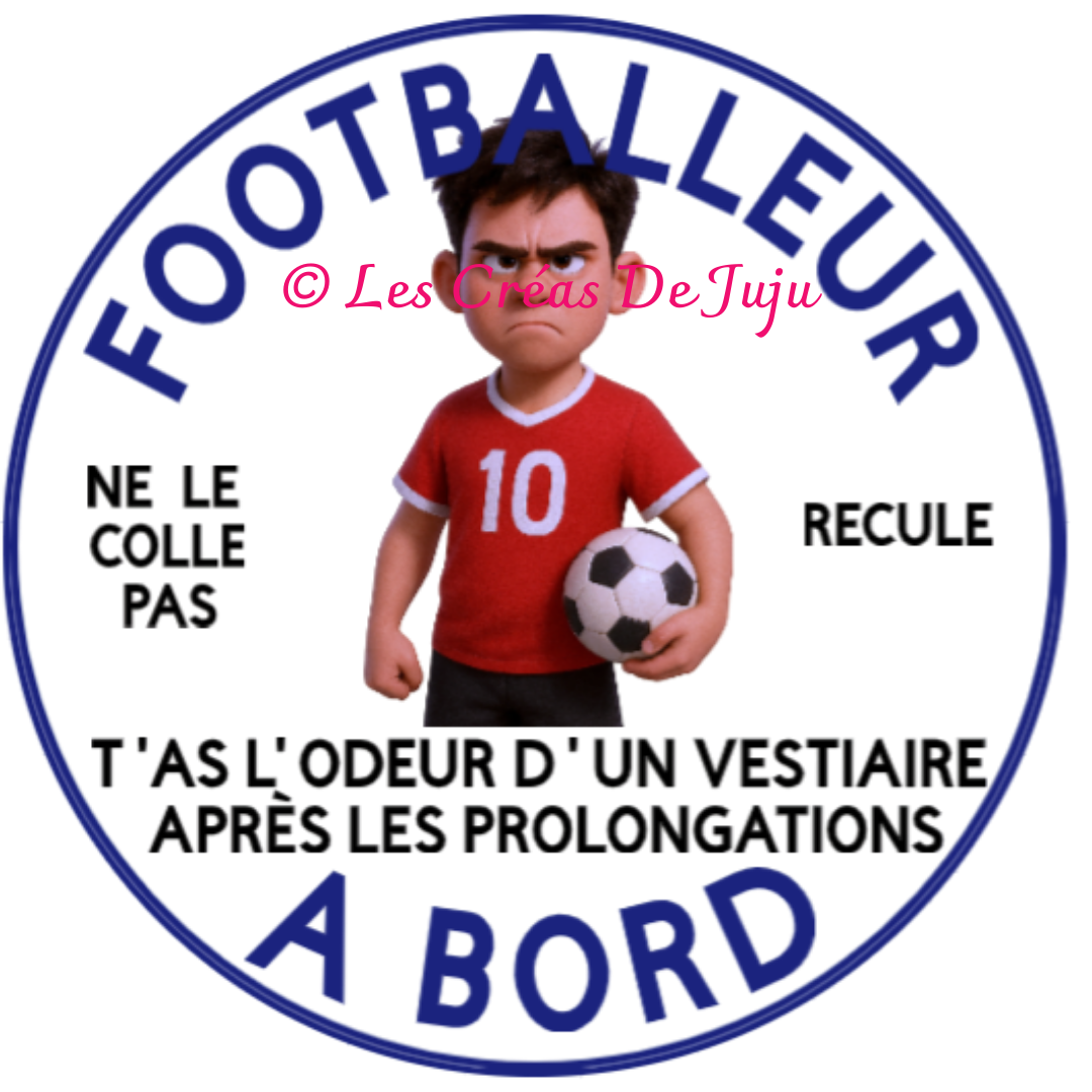 Macaron aimanté footballeur à bord