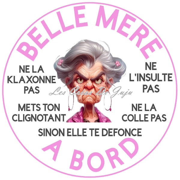 Stickers belle-mère à bord