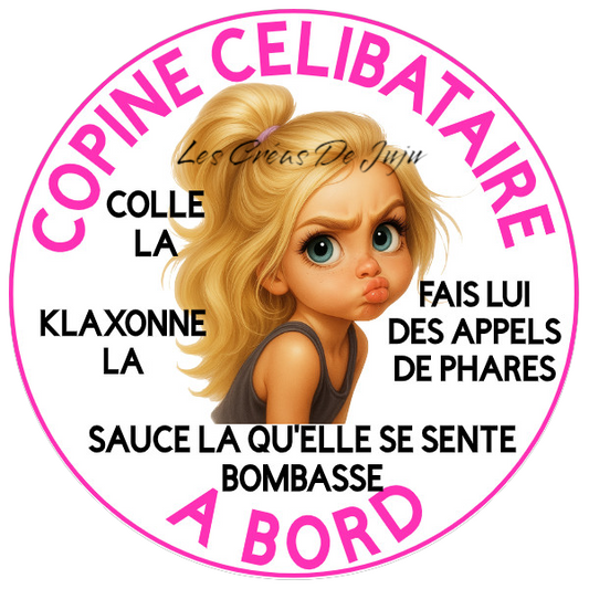 Macaron aimanté copine célibataire à bord blonde