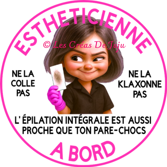 Macaron aimanté estheticienne à bord