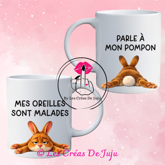 Mug humour parle à mon pompon" - Les Créas de Juju