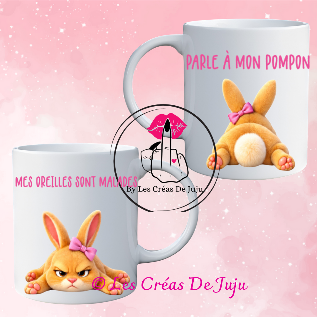Mug humour "parle à mon pompon" - Les Créas de Juju - photo 2