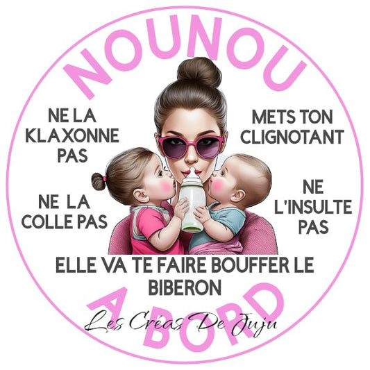 Stickers nounou à bord